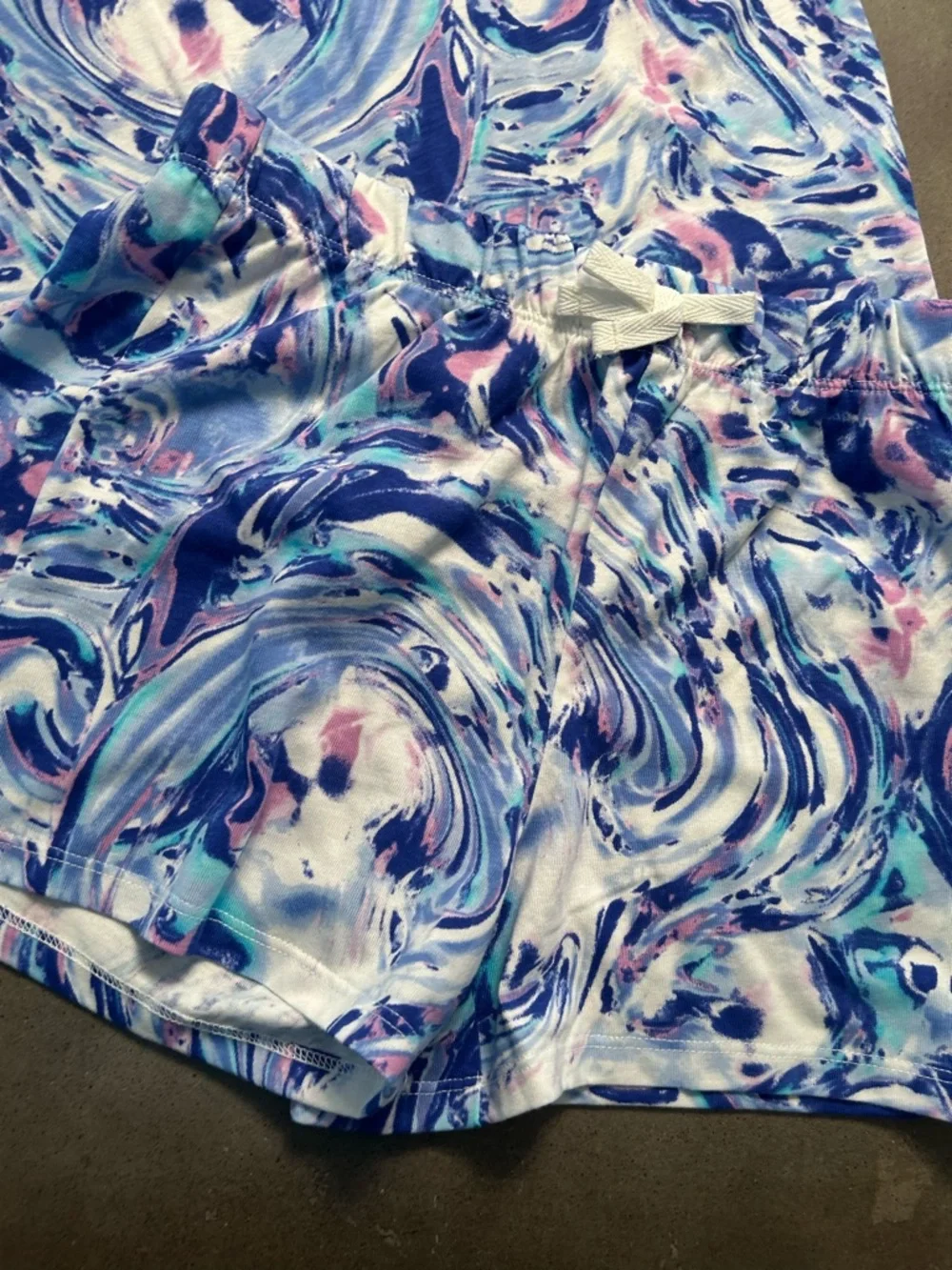 10-12 The Children’s Place Girls Blue Marble swirl Tank & Shorts Set NEW - Picture 3 of 5